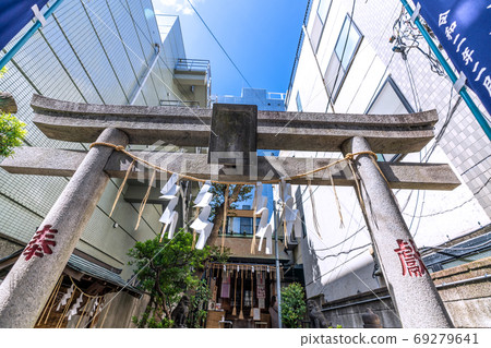 中央區日本橋人形町，日本橋七福神的末廣神社（Bisamonten）等景色 69279641