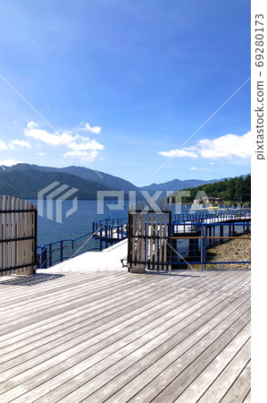 Lake Chuzenji on a sunny day Nikko Tochigi Prefecture Lake Chuzenji on a sunny day Nikko Tochigi Prefecture 69280173