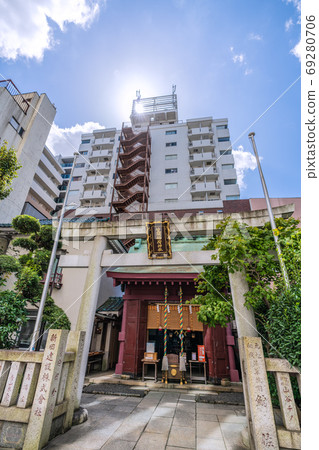 日本的東京城市景觀：日本橋七福神的Ka間稻荷神社（守望津）=中央區日本橋濱町 69280706