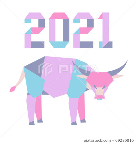 New Year Bull Ox Symbol 2021 Chinese Origami 69280810