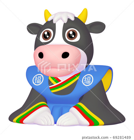 Zodiac ox year illustration material cow... - Stock Illustration ...