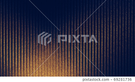 Carbon fiber gold pattern background 69281736