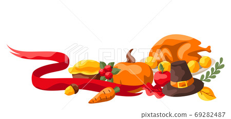 Happy Thanksgiving Day decoration. Happy Thanksgiving Day decoration. 69282487