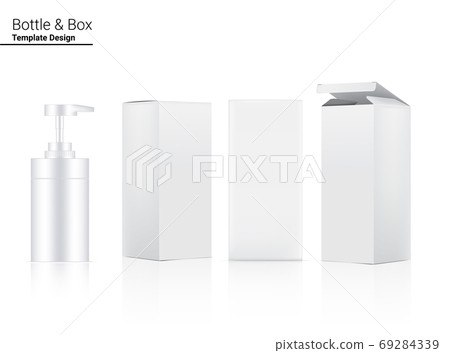 Download Glossy Pump Bottle Mock Up Realistic Cosmetic Stock Illustration 69284339 Pixta