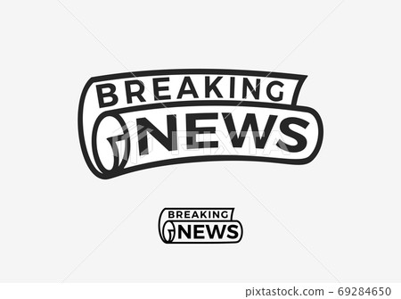 Newspaper roll line icon, Folded document logo, breaking news app, simple logo. Press pages flat minimal style emblem. Daily news linear style vector illustration. Correspondence contour icontype 69284650