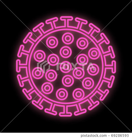 Bright glowing purple medical scientific digital 69286593