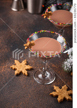 Sugar cookie martini with sprinkles rim Sugar cookie martini with sprinkles rim 69286770
