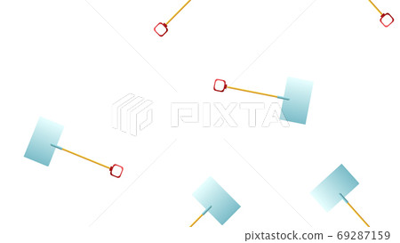 Red Garden trowel spade or shovel icon isolated Red Garden trowel spade or shovel icon isolated 69287159