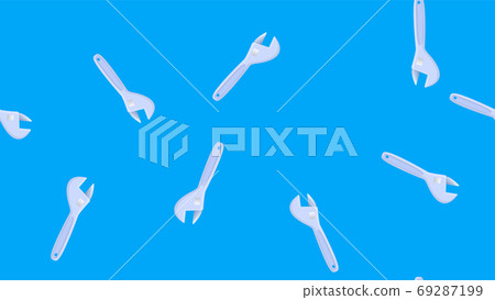 Wrench spanner icon isolated seamless pattern Wrench spanner icon isolated seamless pattern 69287199