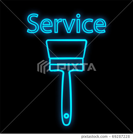 Bright glowing blue construction industrial Bright glowing blue construction industrial 69287228