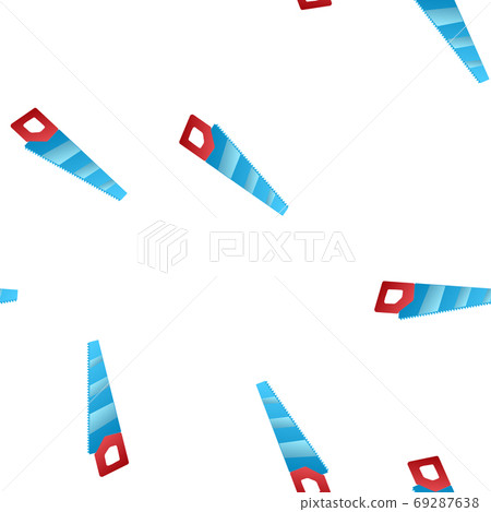 Saw blade icon in flat style. Working tools vector 69287638