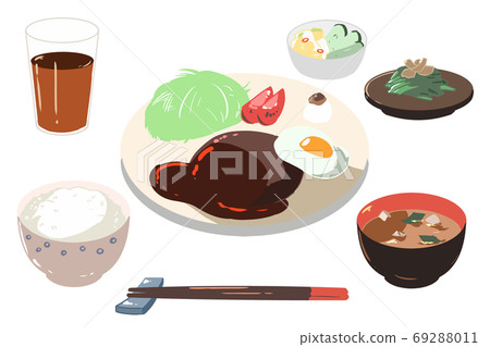 Hamburger set meal (no line) Hamburger set meal (no line) 69288011