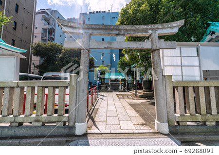 Nihonbashi Shichifukujin no Sugimori Shrine (Ebisujin) = Nihonbashi Horidome-cho, Chuo-ku, Tokyo cityscape of Japan Nihonbashi Shichifukujin no Sugimori Shrine (Ebisujin) = Nihonbashi Horidome-cho, Chuo-ku, Tokyo cityscape of Japan 69288091