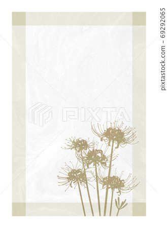 Postcard during mourning Higan cluster flower [white frame] 69292065