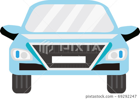 Blue car vector illustration - Stock Illustration [69292247] - PIXTA