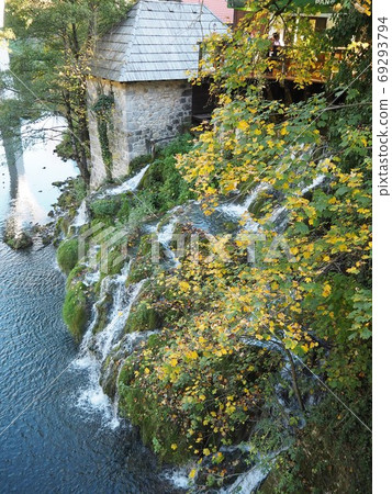 Landscape with Lastoke waterfall Landscape with Lastoke waterfall 69293794