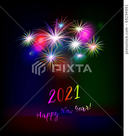 New year greeting card 2021. 69294991