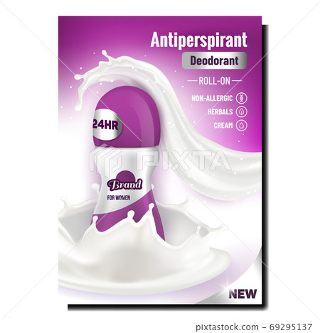 Roll On Antiperspirant Deodorant Banner Vector 69295137