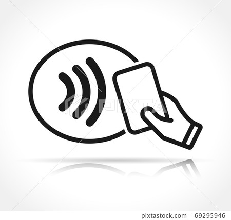 Vector contactless payment icon sign 69295946