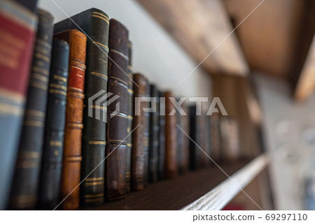 Bookshelf library with books 69297110