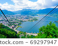 Lake Kawaguchi seen from the ropeway [Yamanashi Prefecture] 69297947