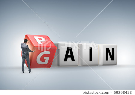 No pain no gain concept with businessman 69298438