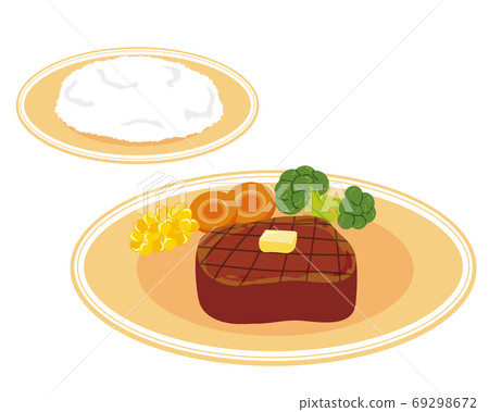 Vector illustration of grilled beef steak 69298672