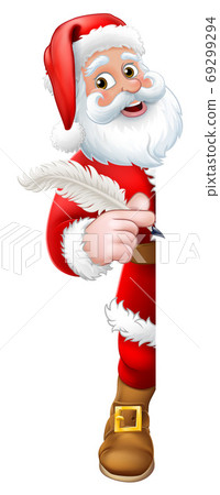 Santa Claus Christmas List Cartoon Santa Claus Christmas List Cartoon 69299294