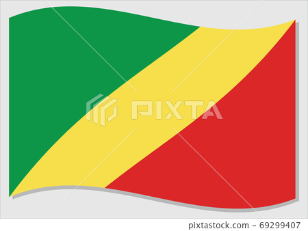 Waving flag of Republic of Congo vector... - Stock Illustration ...