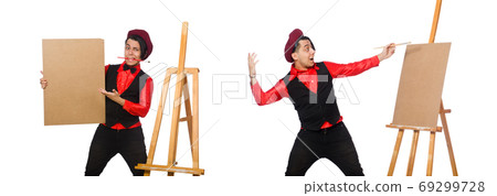 Funny artist isolated on white Funny artist isolated on white 69299728