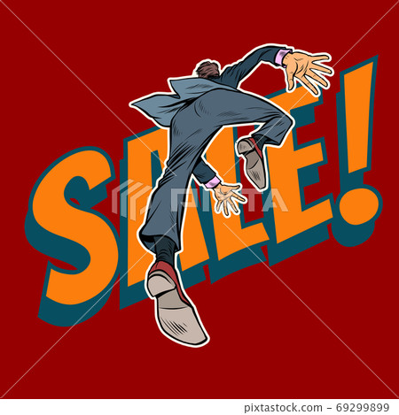 a man runs to a sale a man runs to a sale 69299899