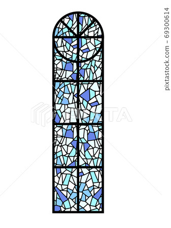 Blue stained glass 69300614