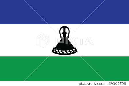 Lesotho flag vector graphic. Rectangle Basotho flag illustration. Lesotho country flag is a symbol of freedom, patriotism and independence. Lesotho flag vector graphic. Rectangle Basotho flag illustration. Lesotho country flag is a symbol of freedom, patriotism and independence. 69300708