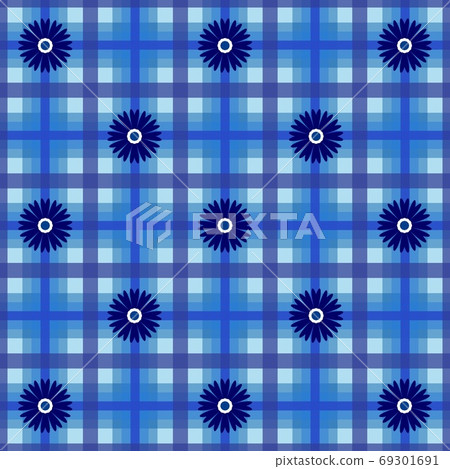 Floral check pattern - Stock Illustration [69301691] - PIXTA