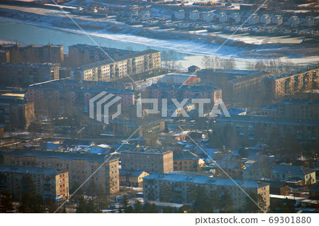 View of the city of Ust-Kut district, the"Rechniki" 69301880