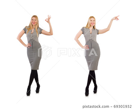 Tall young woman isolated on white Tall young woman isolated on white 69301932