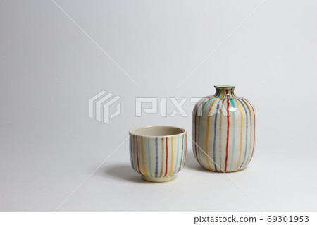 Straw hand sake bottle Sake sake cup antique 69301953