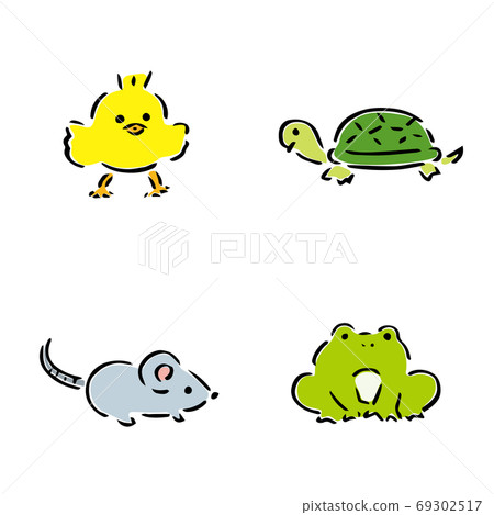 Color illustration of small animals - Stock Illustration [69302517] - PIXTA