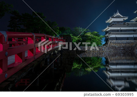 犬井小城堡塔和掩埋的橋樑[松本城堡] 69303995