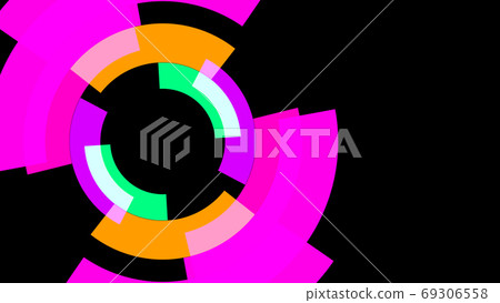 CG circle Multiple overlapping half circles - Stock Illustration ...