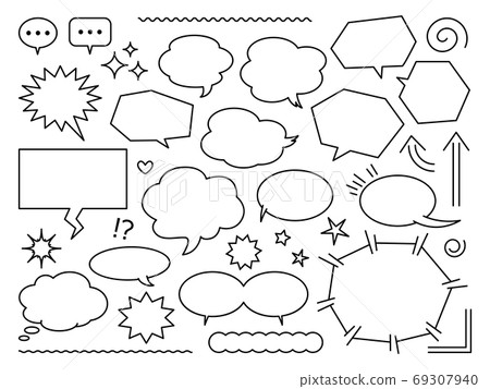 Line drawing speech bubble 69307940