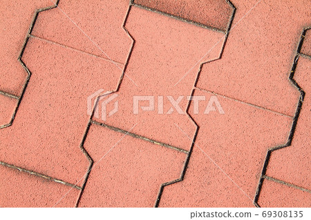 Brick tile floor texture 69308135