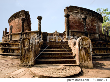 ancient Polonnaruwa temple - medieval capital of Ceylon 69308521