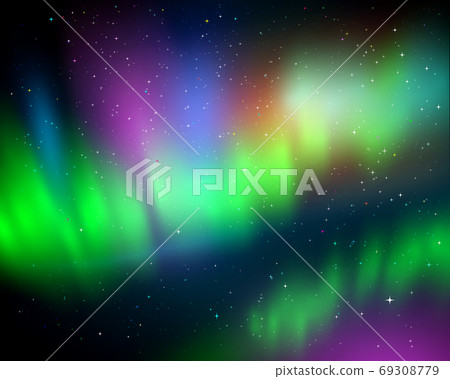 Vector illustration of northern lights 69308779
