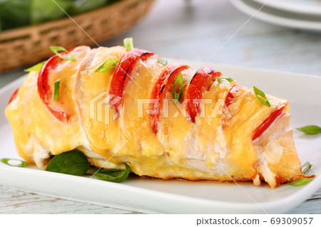 Baked Breast - Chicken caprese Baked Breast - Chicken caprese 69309057