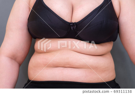 Fat woman., Shape up healthy stomach muscle Fat woman., Shape up healthy stomach muscle 69311138