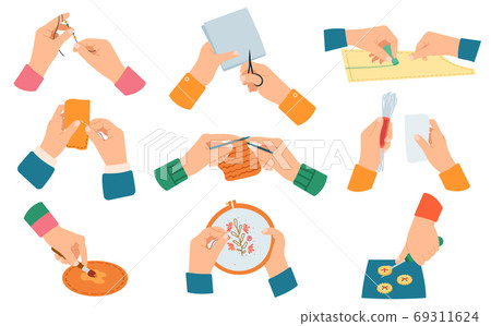 Creative handcraft. Workshop, needlework and... - Stock Illustration ...
