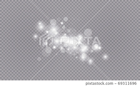 Glowing light effect with many glitter particles isolated on transparent background. Vector starry cloud with dust. Magic christmas decoration Glowing light effect with many glitter particles isolated on transparent background. Vector starry cloud with dust. Magic christmas decoration 69311696