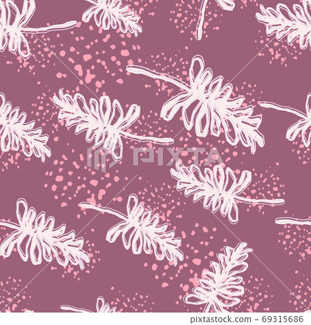 Random seamless doodle pattern with white... - Stock Illustration ...