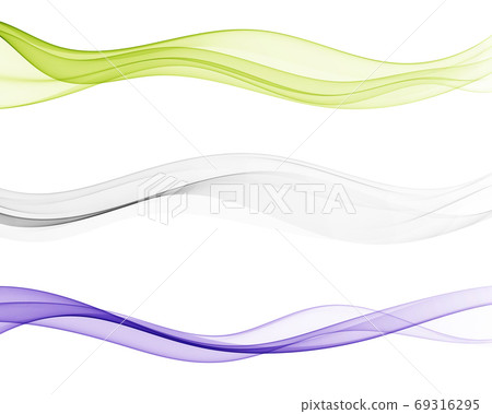 Set of abstract color wave Wave flow Set of abstract color wave Wave flow 69316295
